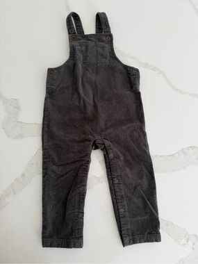 Children's Corduroy Overalls in Charcoal